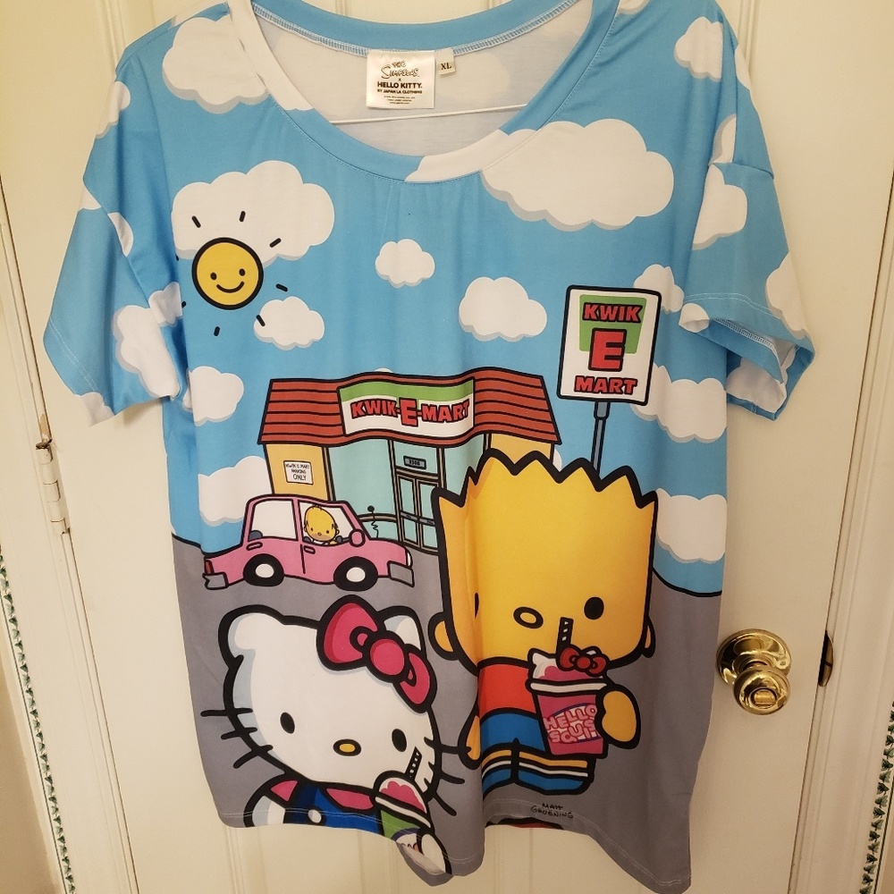 NEW Simpsons x Hello Kitty by Japan LA T-shirt